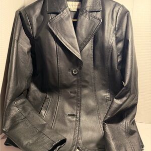 Hannah Women's Classic Black Leather Jacket